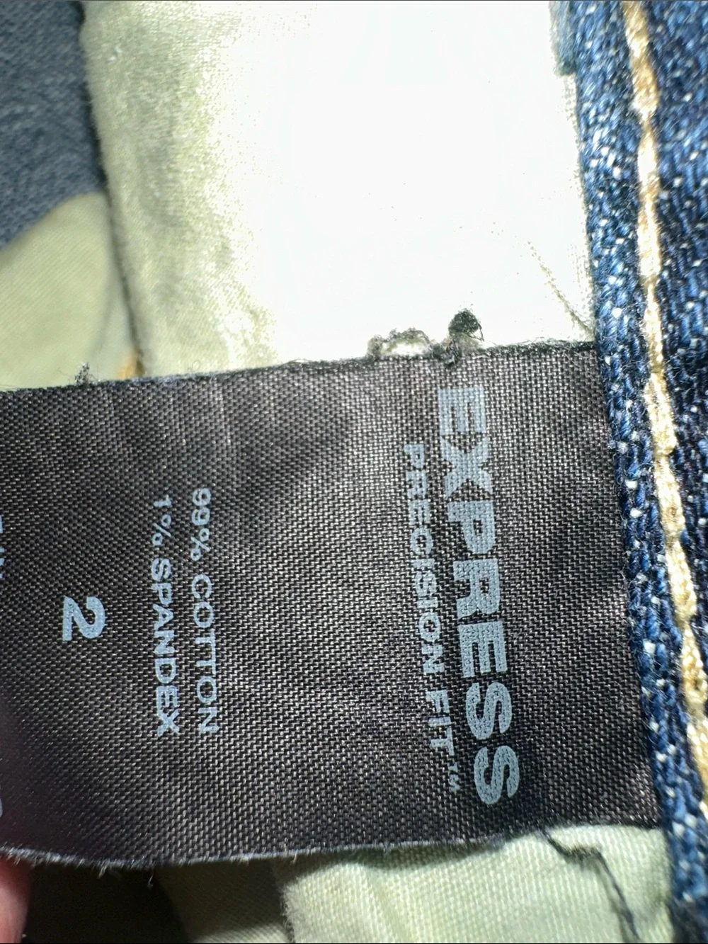 Express Blue Denim Pencil Skirt